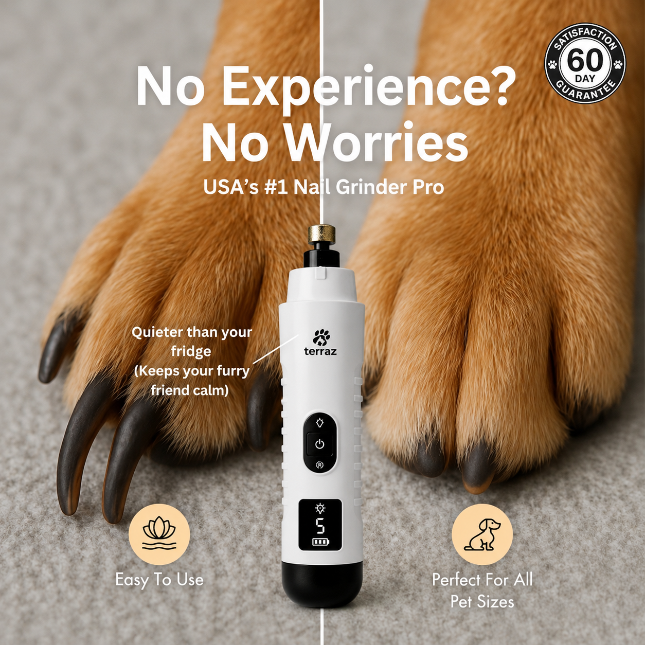 Terraz™ Ultra-Quiet Pet Nail Grinder
